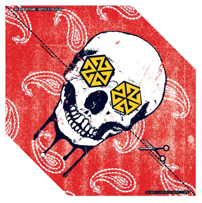 avalon7 skull bandana snowboard